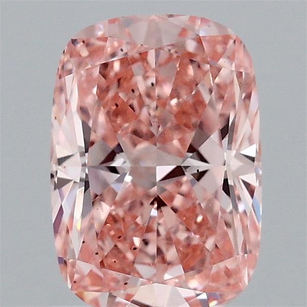 1.52ct Cushion FANCY VIVID PINK VS2 Lab Created Diamond