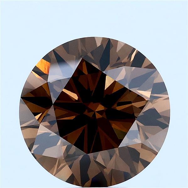 5.08ct Round FANCY BROWN VVS2 Lab Created Diamond