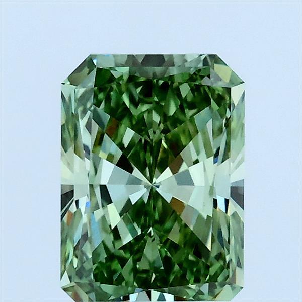 1.54ct Radiant FANCY VIVID GREEN VS1 Lab Created Diamond