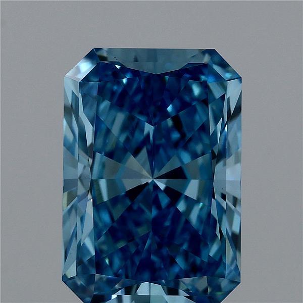 3.07ct Radiant FANCY VIVID BLUE VS1 Lab Created Diamond