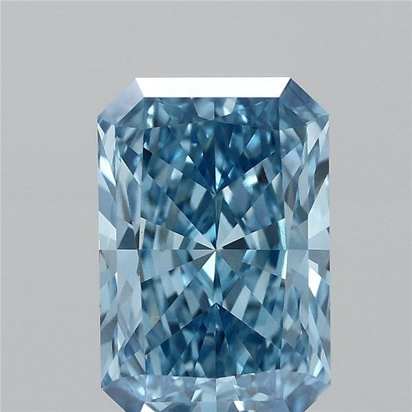 1.11ct Radiant FANCY VIVID BLUE VVS2 Lab Created Diamond