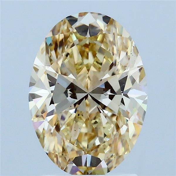 2.03ct Oval FANCY YELLOW VS2 Lab Created Diamond