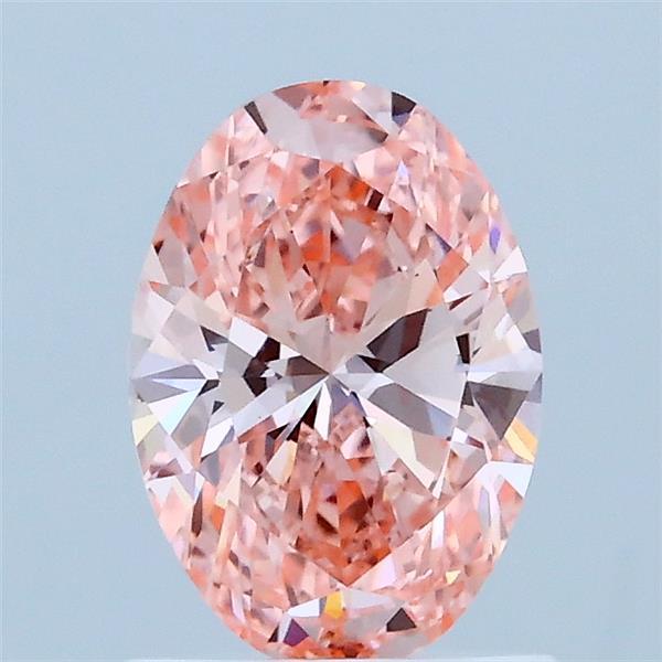 1ct Oval FANCY VIVID PINK VS1 Lab Created Diamond