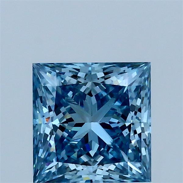 1.02ct Princess FANCY VIVID BLUE VS1 Lab Created Diamond
