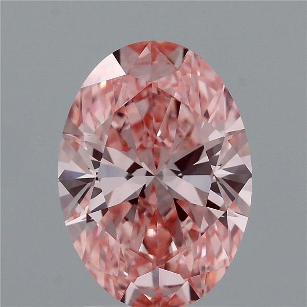 2.33ct Oval FANCY VIVID PINK VS1 Lab Created Diamond