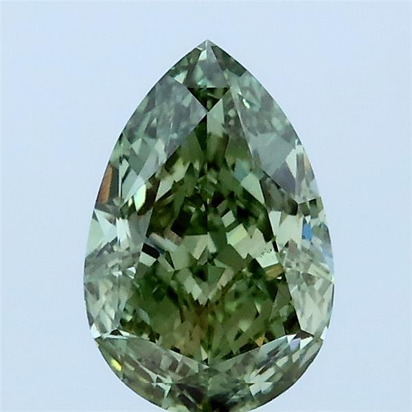 1.09ct Pear FANCY VIVID GREEN VS1 Lab Created Diamond