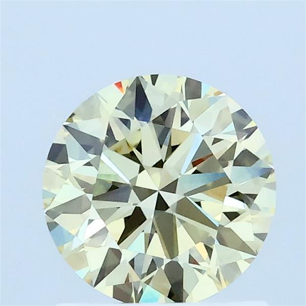 1.02ct Round FANCY LIGHT YELLOW VVS2 Lab Created Diamond