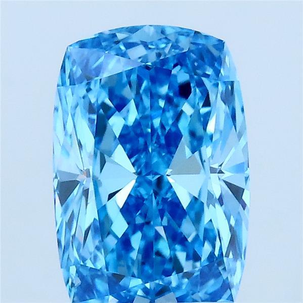2ct Cushion FANCY VIVID BLUE VS1 Lab Created Diamond