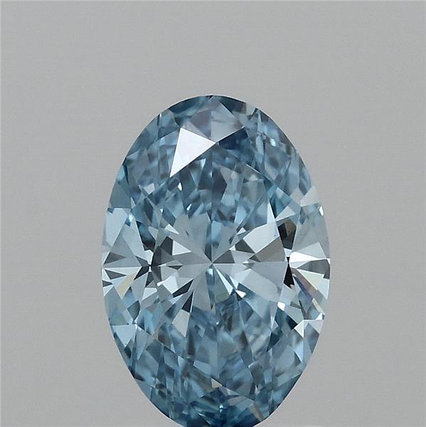 1.44ct Oval FANCY VIVID BLUE VS1 Lab Created Diamond