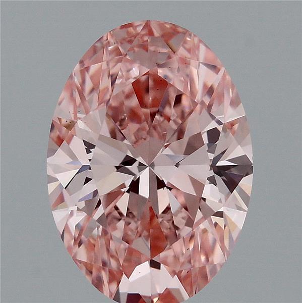 1.96ct Oval FANCY VIVID PINK VS1 Lab Created Diamond