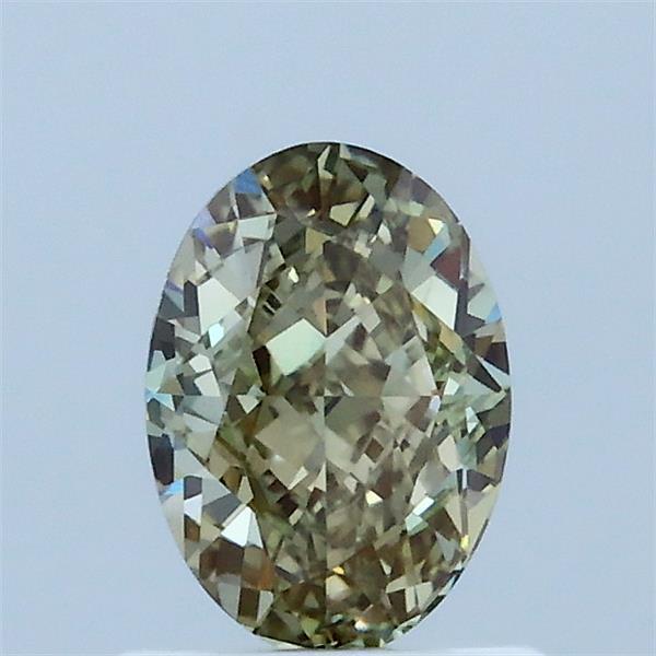 0.82ct Oval FANCY GREEN VS2 Lab Created Diamond