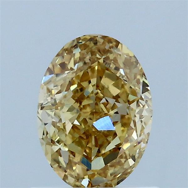 1ct Oval FANCY INTENSE YELLOW VS1 Lab Created Diamond