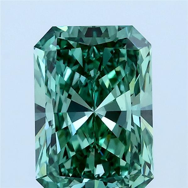 2.02ct Radiant FANCY VIVID GREEN VS1 Lab Created Diamond