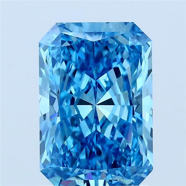 1.56ct Radiant FANCY VIVID BLUE VS1 Lab Created Diamond