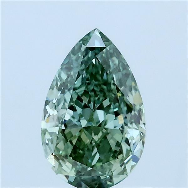 1.08ct Pear FANCY VIVID GREEN VVS2 Lab Created Diamond