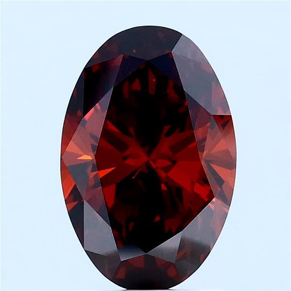 1.5ct Oval FANCY DEEP ORANGE VVS2 Lab Created Diamond