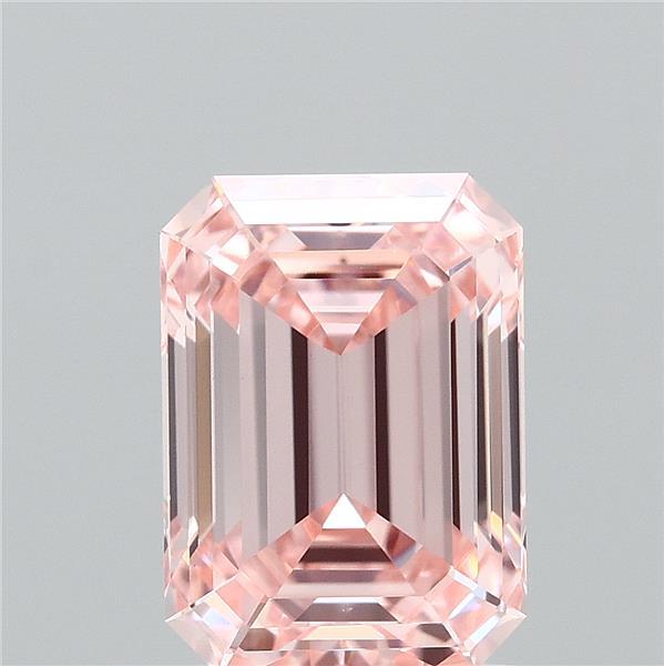 1.82ct Emerald FANCY INTENSE PINK VS1 Lab Created Diamond