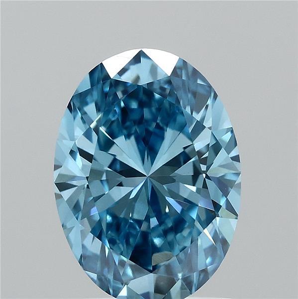 1.51ct Oval FANCY VIVID BLUE VVS2 Lab Created Diamond