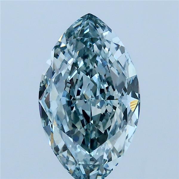 2.07ct Marquise FANCY INTENSE GREEN BLUISH VS1 Lab Created Diamond