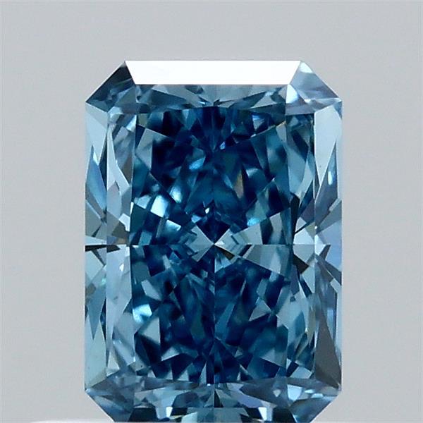 0.71ct Radiant FANCY VIVID BLUE VS1 Lab Created Diamond