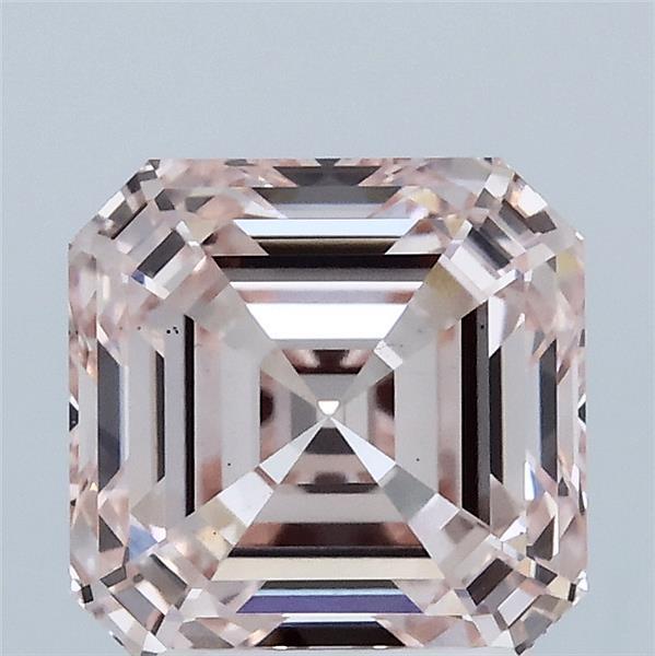 2.61ct Asscher FANCY INTENSE PINK VS2 Lab Created Diamond