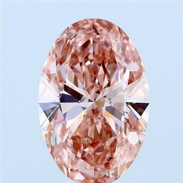 2ct Oval FANCY INTENSE PINK VVS2 Lab Created Diamond