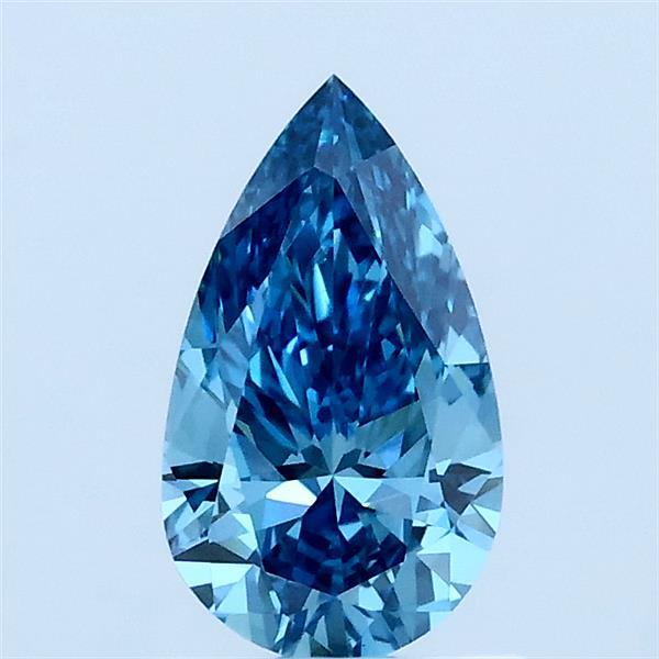 0.73ct Pear FANCY VIVID BLUE VS1 Lab Created Diamond