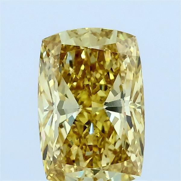 1ct Cushion FANCY INTENSE YELLOW VS1 Lab Created Diamond