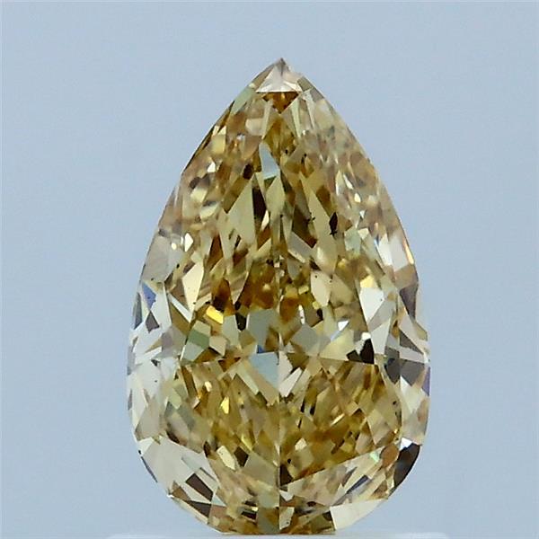 1.07ct Pear FANCY INTENSE YELLOW VS2 Lab Created Diamond