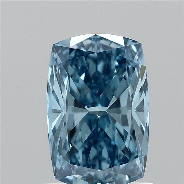 1.02ct Cushion FANCY VIVID BLUE VVS2 Lab Created Diamond