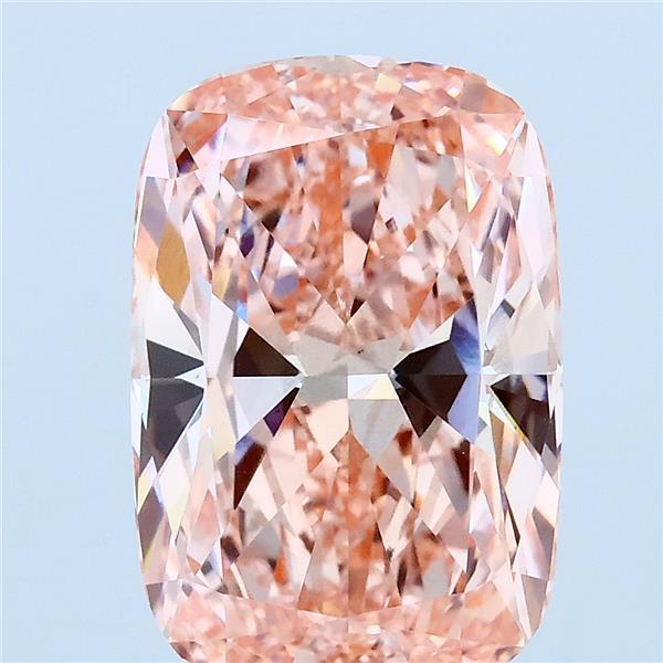4.21ct Cushion FANCY VIVID PINK VS2 Lab Created Diamond