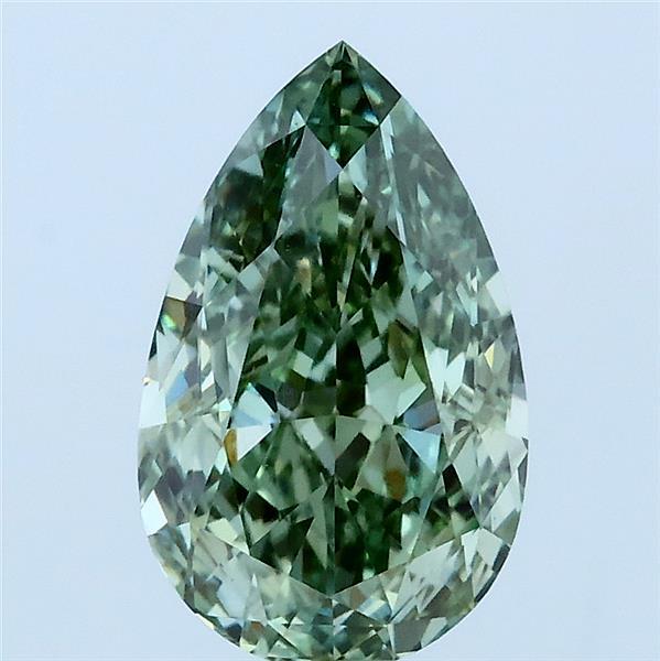 2.19ct Pear FANCY VIVID GREEN VVS2 Lab Created Diamond