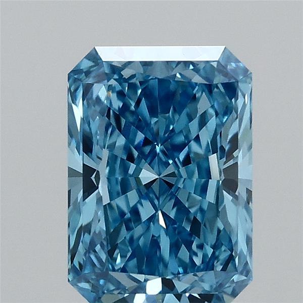 1.52ct Radiant FANCY VIVID BLUE VS1 Lab Created Diamond