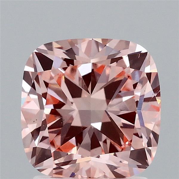 2.11ct Cushion FANCY INTENSE PINK VS2 Lab Created Diamond