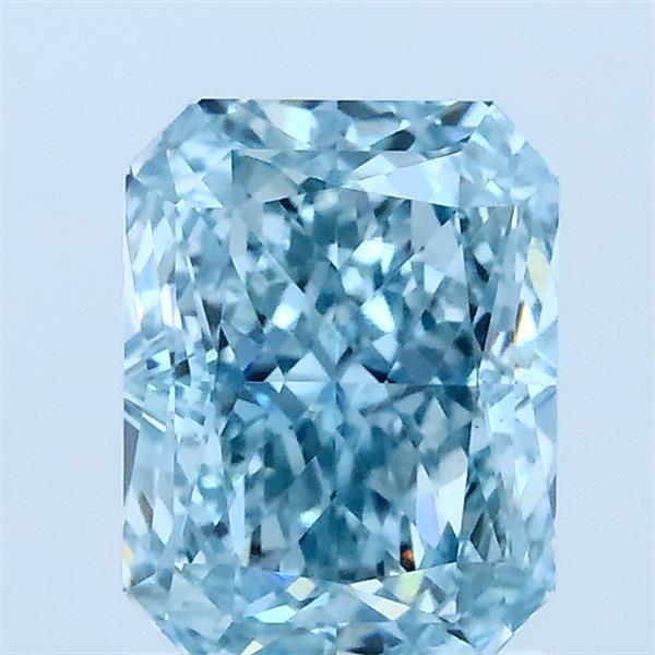 1.55ct Radiant FANCY INTENSE GREENISH BLUE VS1 Lab Created Diamond