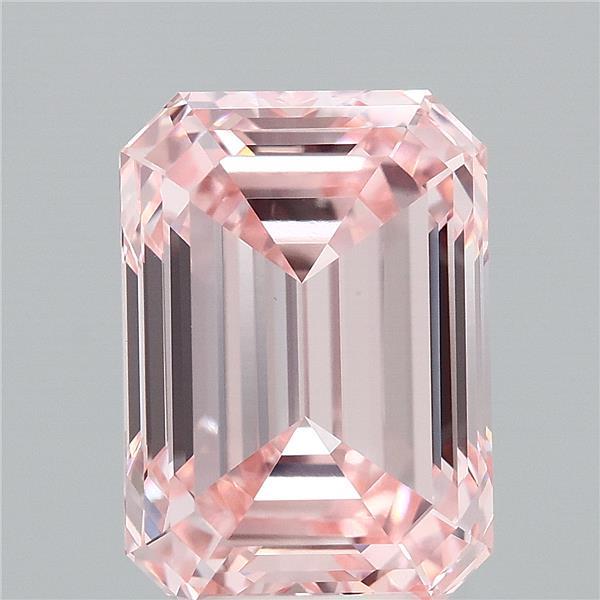 6.65ct Emerald FANCY INTENSE PINK VVS2 Lab Created Diamond