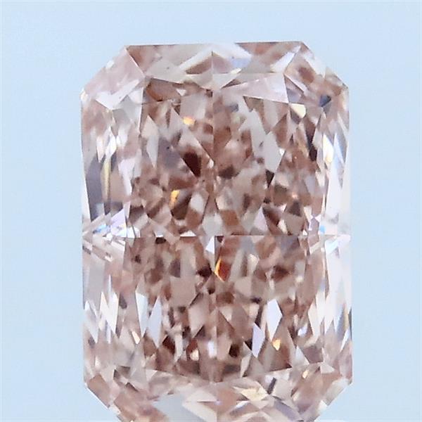 1.57ct Radiant FANCY BROWNISH PINK VS1 Lab Created Diamond