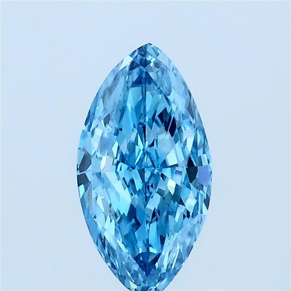 0.61ct Marquise FANCY VIVID BLUE VVS2 Lab Created Diamond