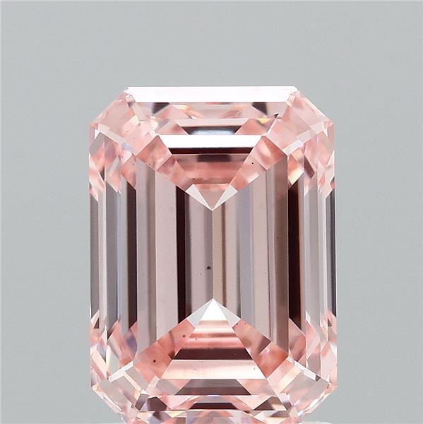 2.03ct Emerald FANCY VIVID PINK VS1 Lab Created Diamond