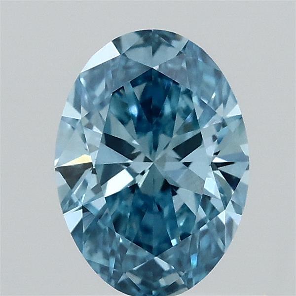 0.67ct Oval FANCY VIVID BLUE VVS2 Lab Created Diamond