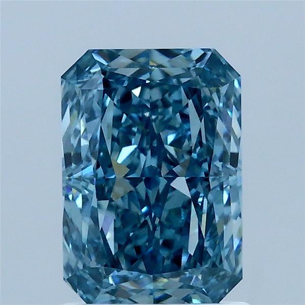 1.69ct Radiant FANCY VIVID BLUE VS1 Lab Created Diamond