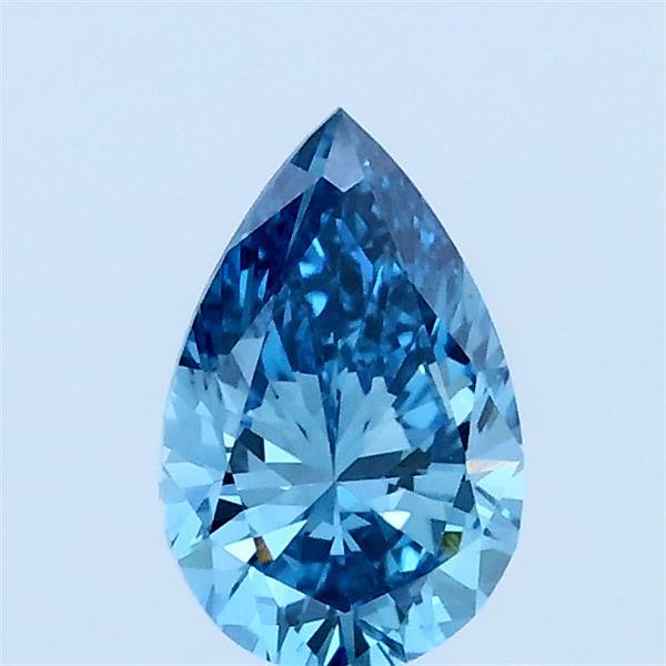 0.6ct Pear FANCY VIVID BLUE VS1 Lab Created Diamond