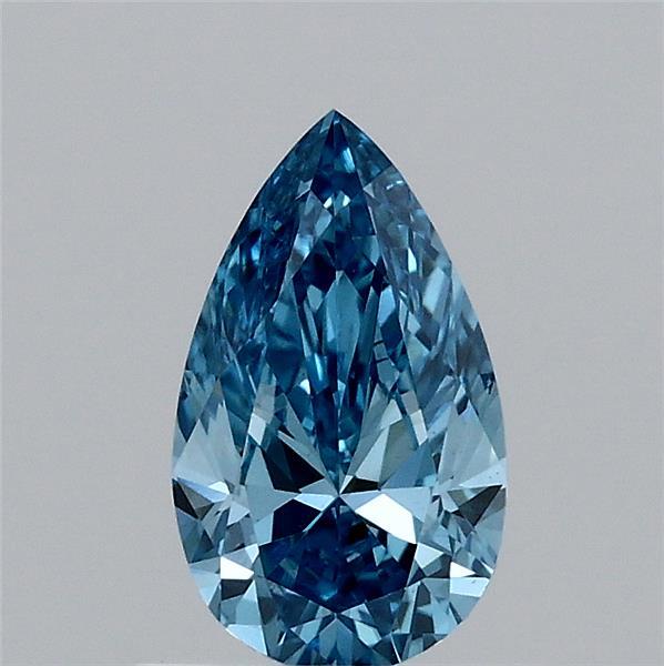 0.71ct Pear FANCY VIVID BLUE VVS2 Lab Created Diamond