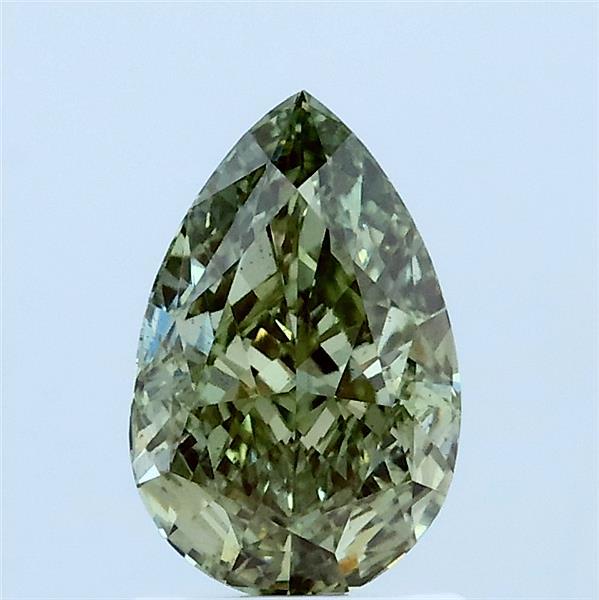 1.12ct Pear FANCY INTENSE GREEN VS2 Lab Created Diamond