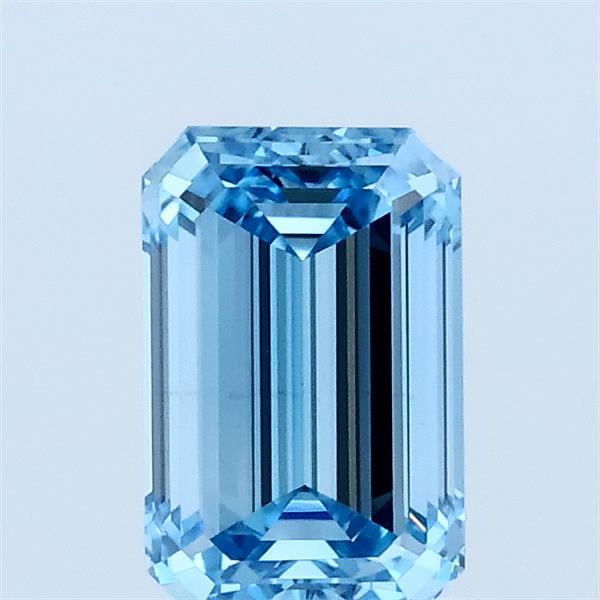 1.01ct Emerald FANCY VIVID BLUE VS1 Lab Created Diamond