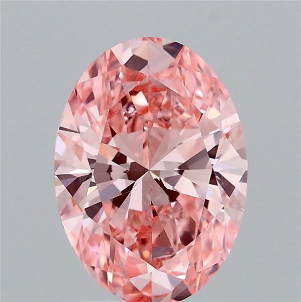 1.54ct Oval FANCY VIVID PINK VVS2 Lab Created Diamond