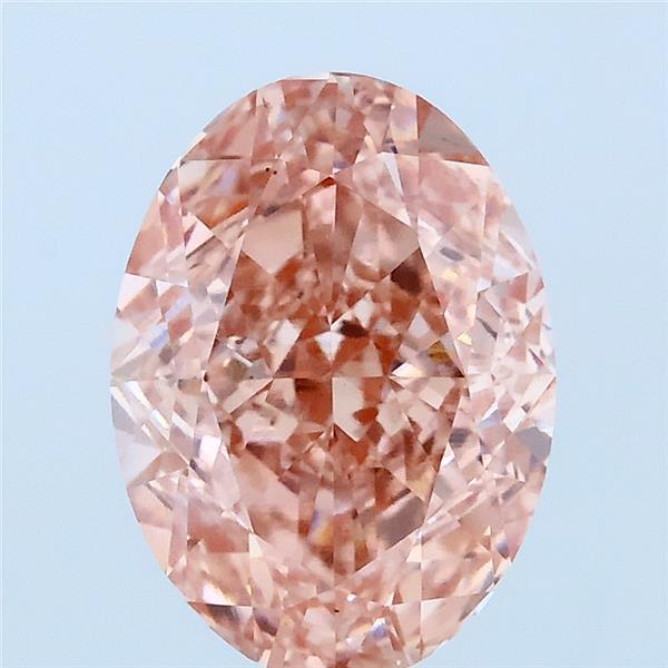 3.15ct Oval FANCY VIVID PINK VS1 Lab Created Diamond