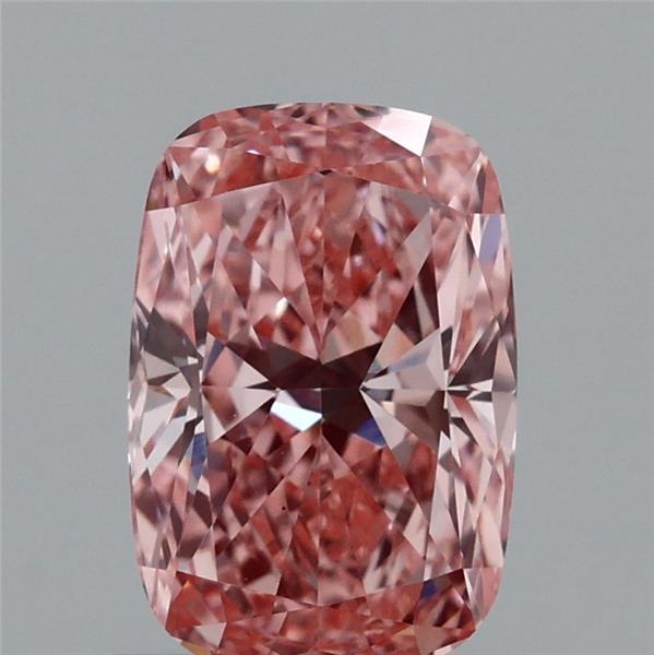 1.1ct Cushion FANCY VIVID PINK VS1 Lab Created Diamond