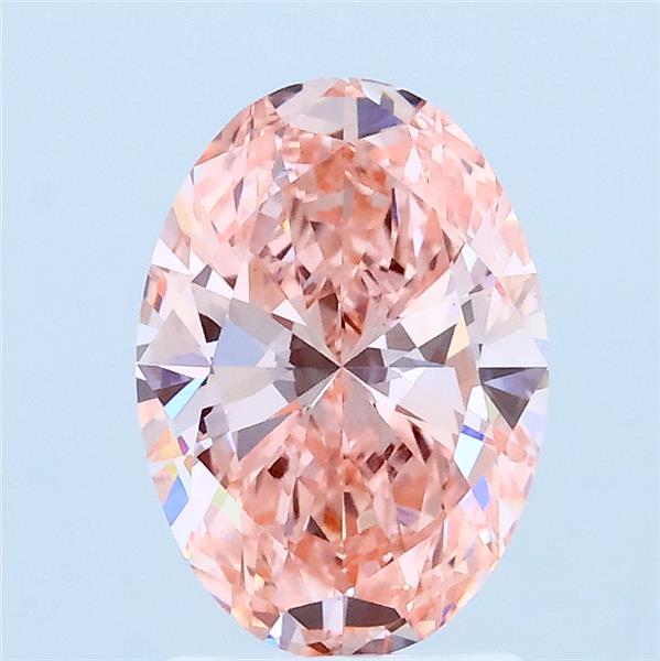 1.5ct Oval FANCY VIVID PINK VVS2 Lab Created Diamond