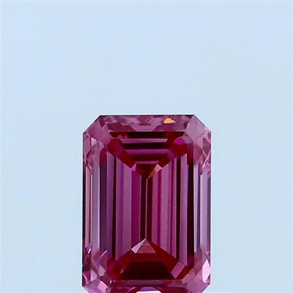 0.52ct Emerald FANCY VIVID PINK VVS1 Lab Created Diamond